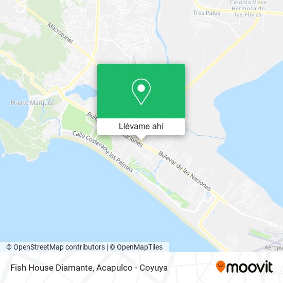 Mapa de Fish House Diamante