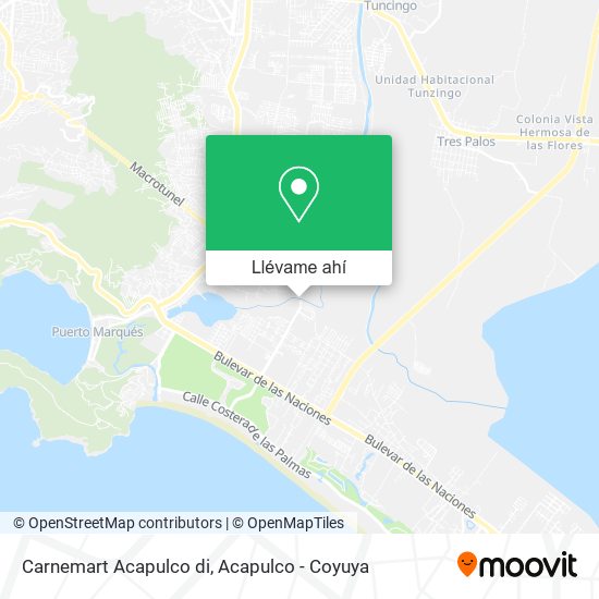 Mapa de Carnemart Acapulco di