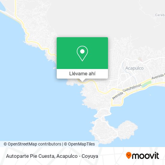 Mapa de Autoparte Pie Cuesta