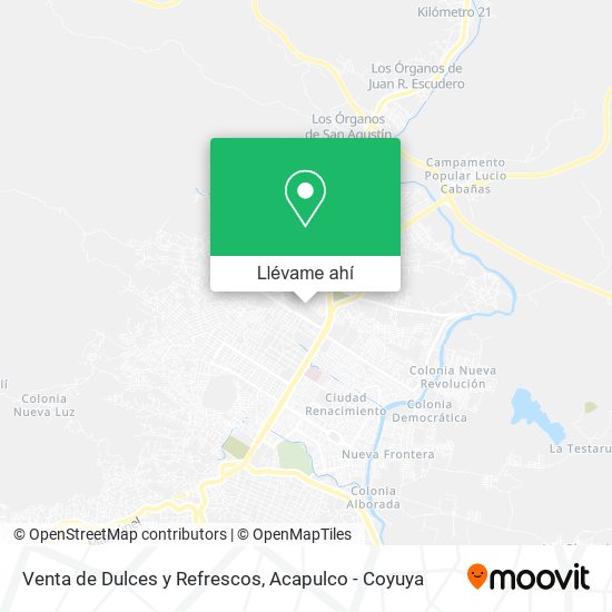 Mapa de Venta de Dulces y Refrescos