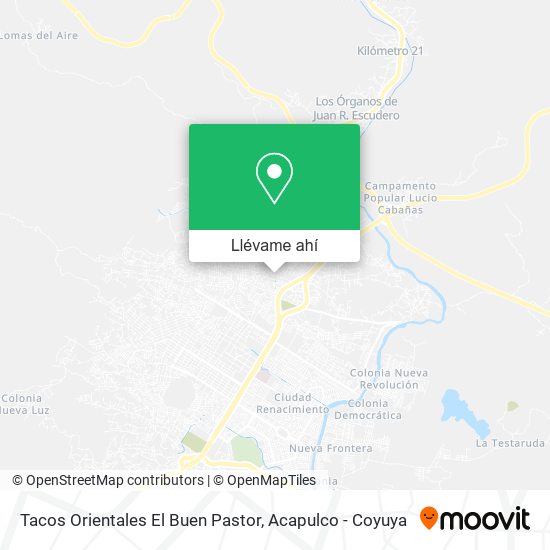 Mapa de Tacos Orientales El Buen Pastor