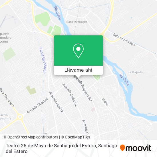 Mapa de Teatro 25 de Mayo de Santiago del Estero