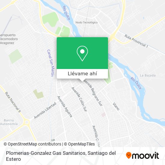 Mapa de Plomerias-Gonzalez Gas Sanitarios