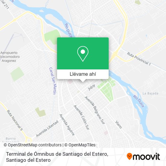 Mapa de Terminal de Ómnibus de Santiago del Estero