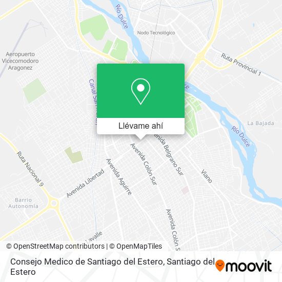 Mapa de Consejo Medico de Santiago del Estero