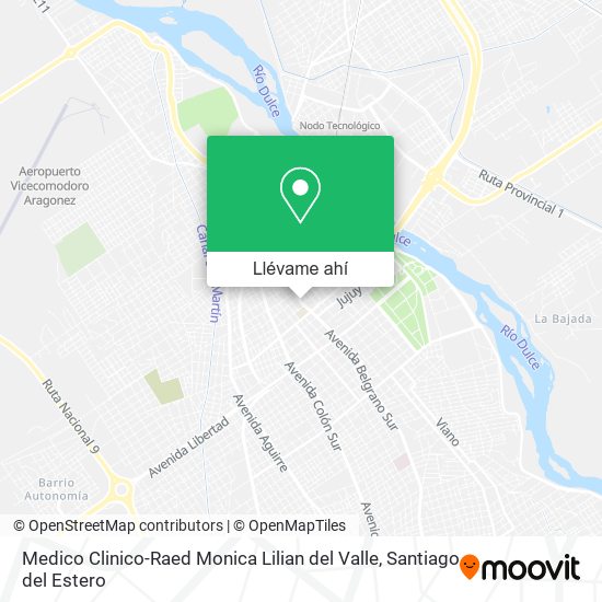 Mapa de Medico Clinico-Raed Monica Lilian del Valle