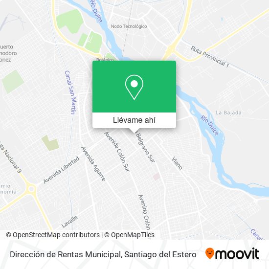 Mapa de Dirección de Rentas Municipal