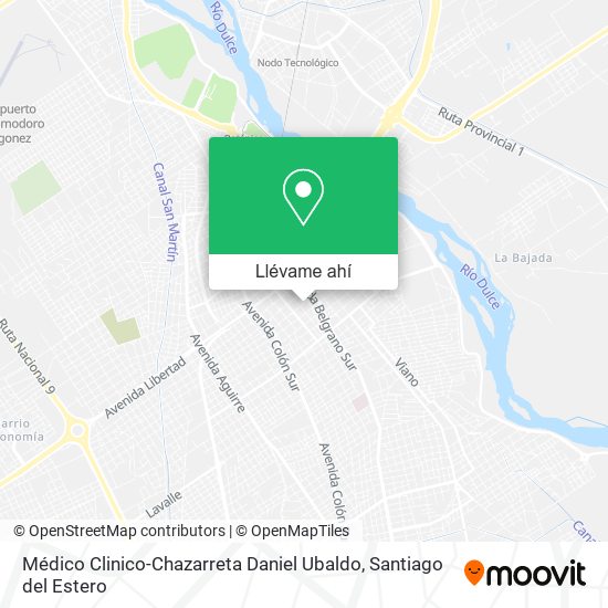 Mapa de Médico Clinico-Chazarreta Daniel Ubaldo