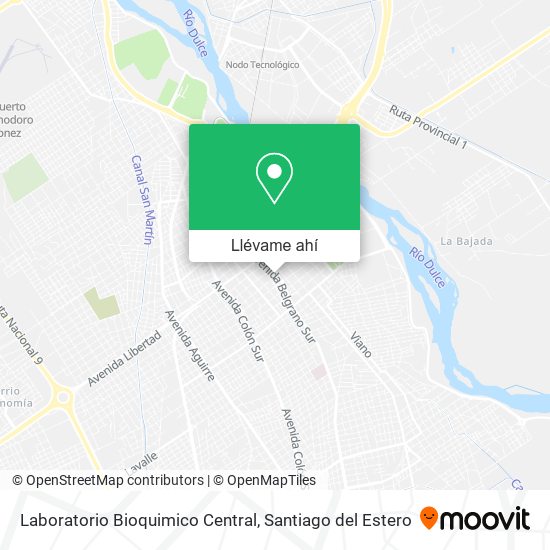 Mapa de Laboratorio Bioquimico Central