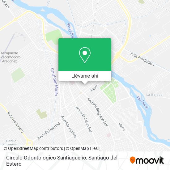 Mapa de Círculo Odontologico Santiagueño