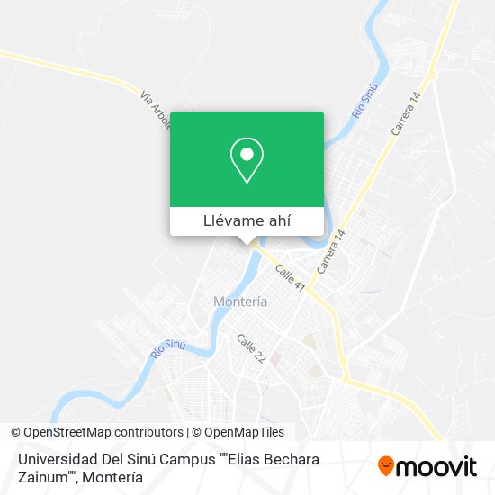 Mapa de Universidad Del Sinú Campus ""Elias Bechara Zainum""