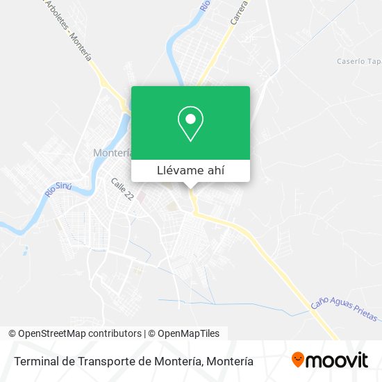 Mapa de Terminal de Transporte de Montería