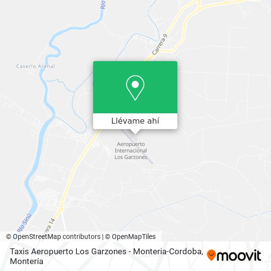 Mapa de Taxis Aeropuerto Los Garzones - Monteria-Cordoba