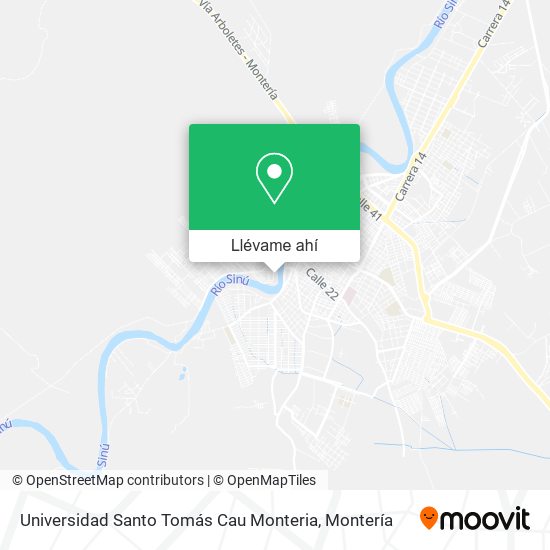 Mapa de Universidad Santo Tomás Cau Monteria