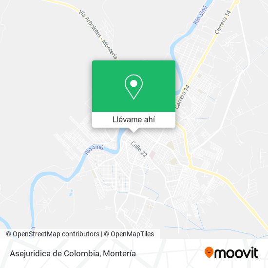 Mapa de Asejuridica de Colombia