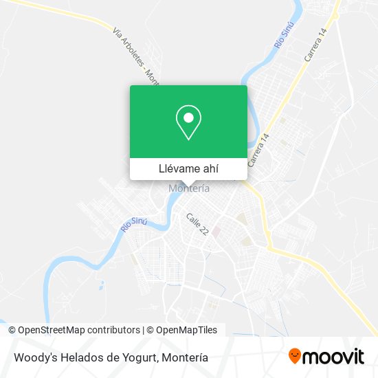 Mapa de Woody's Helados de Yogurt