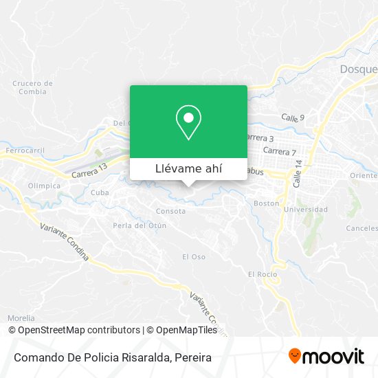 Mapa de Comando De Policia Risaralda