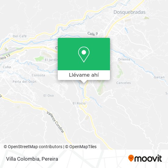 Mapa de Villa Colombia