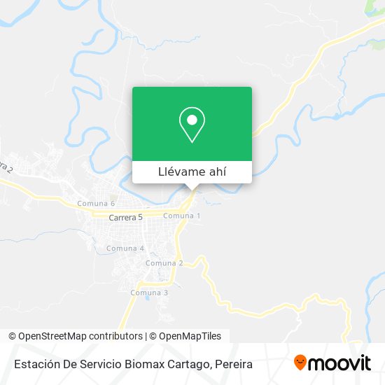 Mapa de Estación De Servicio Biomax Cartago