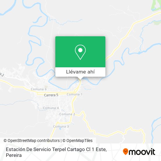 Mapa de Estación De Servicio Terpel Cartago Cl 1 Este