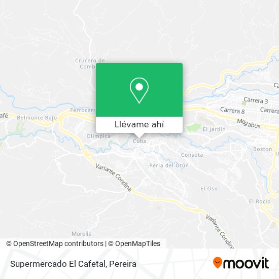 Mapa de Supermercado El Cafetal