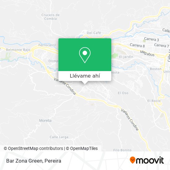 Mapa de Bar Zona Green