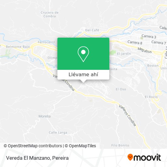 Mapa de Vereda El Manzano