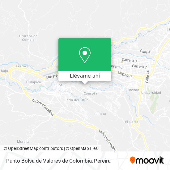 Cómo llegar a Punto Bolsa de Valores de Colombia en Pereira en Autobús?