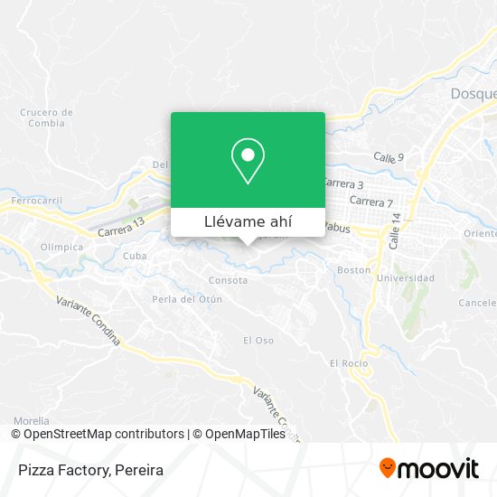 Mapa de Pizza Factory