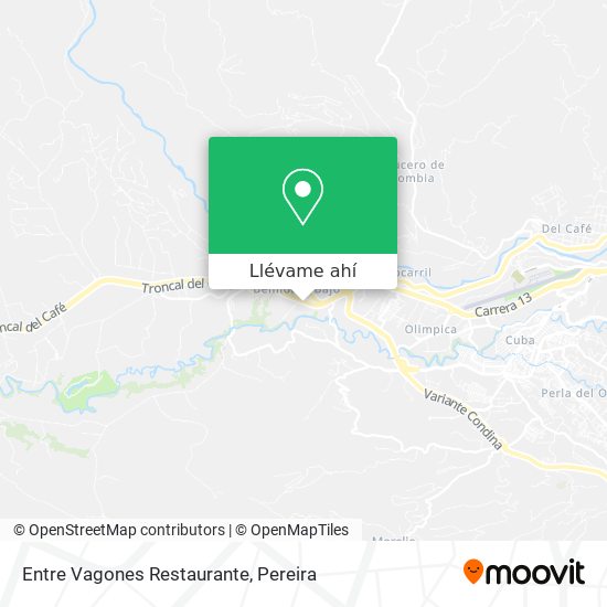 Mapa de Entre Vagones Restaurante