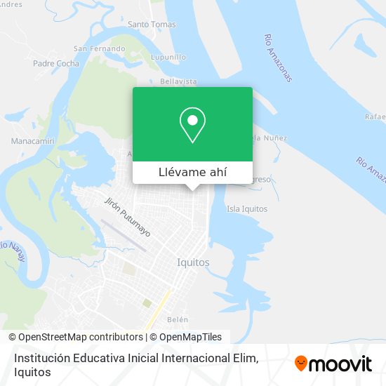 Mapa de Institución Educativa Inicial Internacional Elim