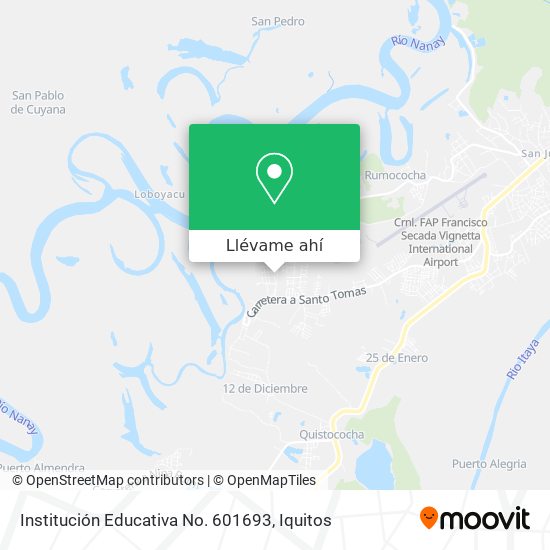 Mapa de Institución Educativa No. 601693