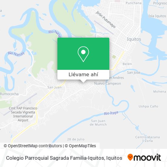 Mapa de Colegio Parroquial Sagrada Familia-Iquitos