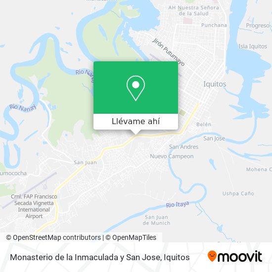 Mapa de Monasterio de la Inmaculada y San Jose