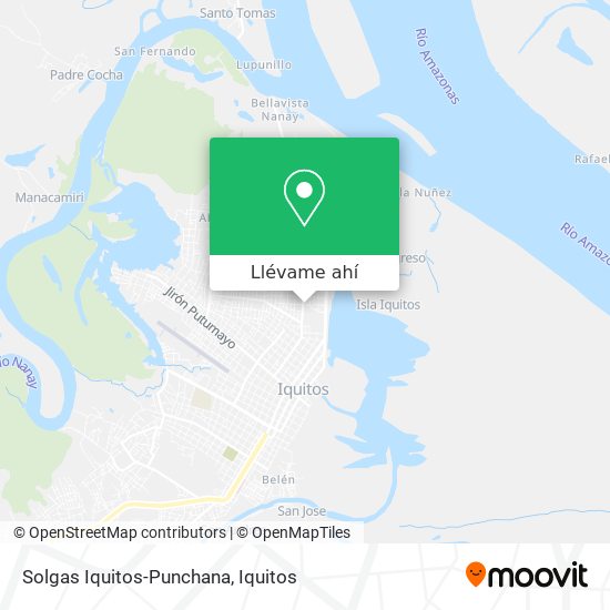 Mapa de Solgas Iquitos-Punchana