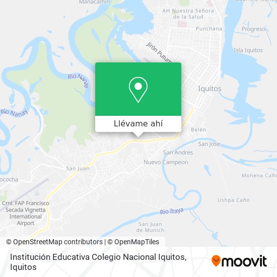 Mapa de Institución Educativa Colegio Nacional Iquitos