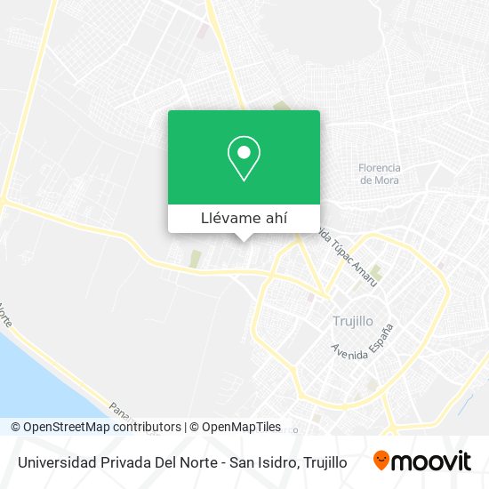 Mapa de Universidad Privada Del Norte - San Isidro