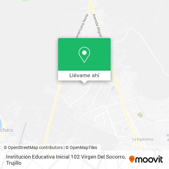 Mapa de Institución Educativa Inicial 102 Virgen Del Socorro