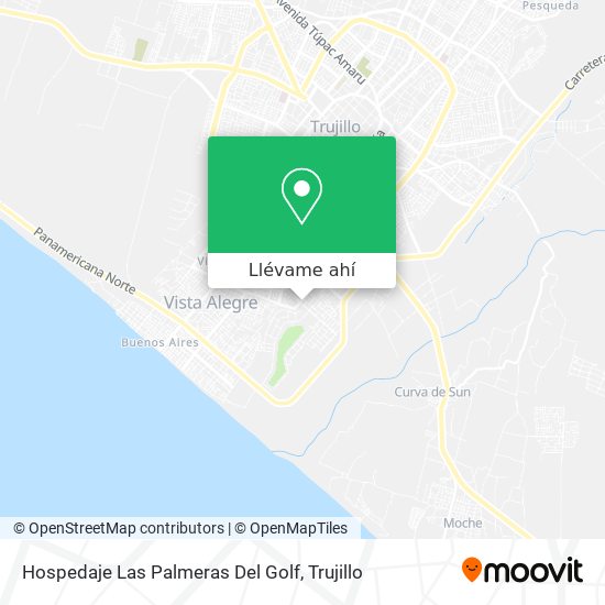 Mapa de Hospedaje Las Palmeras Del Golf