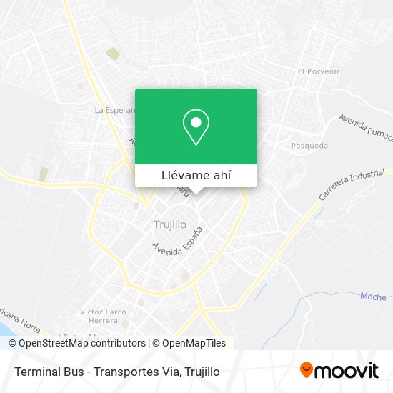 Mapa de Terminal Bus - Transportes Via