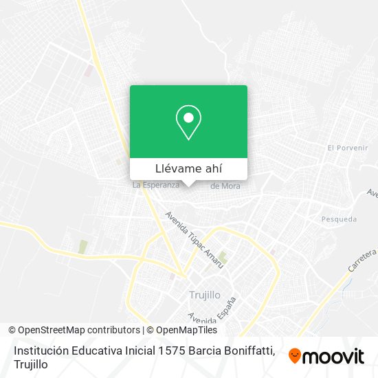 Mapa de Institución Educativa Inicial 1575 Barcia Boniffatti