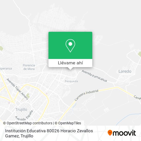 Mapa de Institución Educativa 80026 Horacio Zevallos Gamez