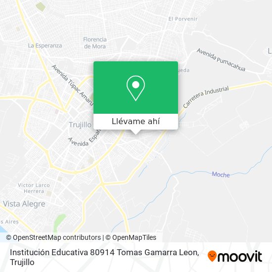 Mapa de Institución Educativa 80914 Tomas Gamarra Leon