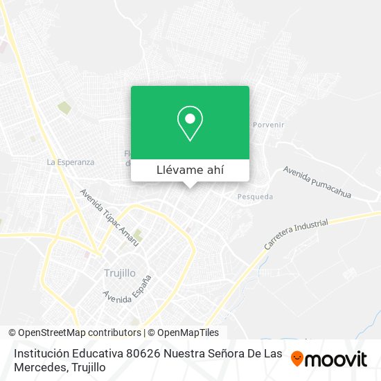 Mapa de Institución Educativa 80626 Nuestra Señora De Las Mercedes