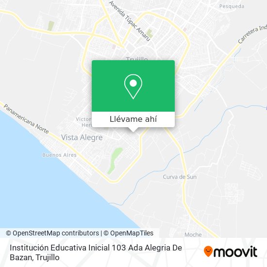 Mapa de Institución Educativa Inicial 103 Ada Alegria De Bazan