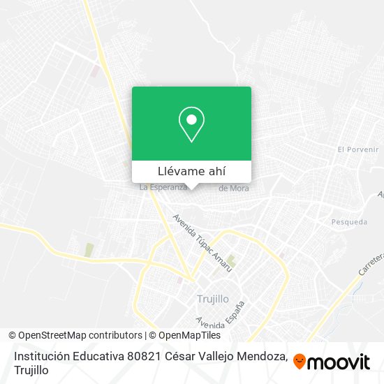 Mapa de Institución Educativa 80821 César Vallejo Mendoza