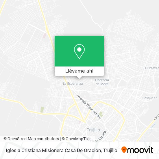 Mapa de Iglesia Cristiana Misionera Casa De Oración
