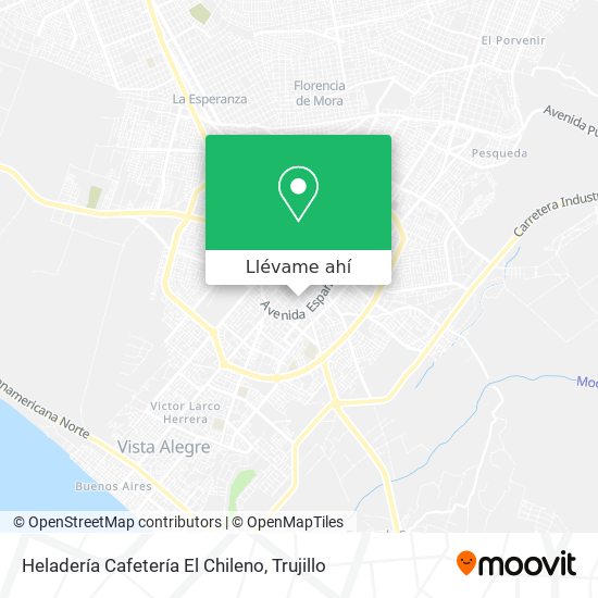 Mapa de Heladería Cafetería El Chileno