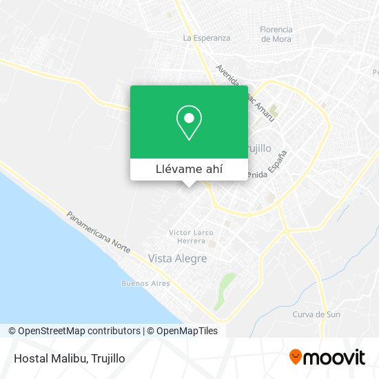 Mapa de Hostal Malibu