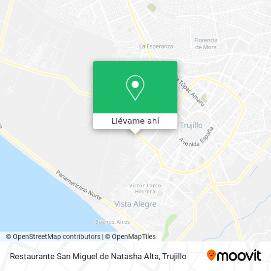 Mapa de Restaurante San Miguel de Natasha Alta